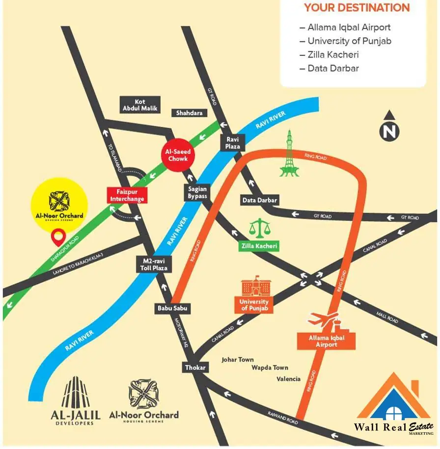 Al-Noor-Orchard-Lahore-Location-Map