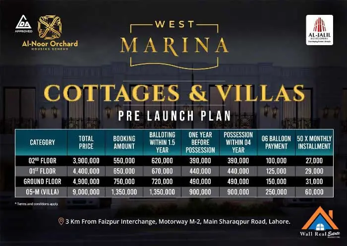 Al-Noor-Orchard-West-Marina-Cottages-and-Villas-Payment-Plan-Pre-Launch
