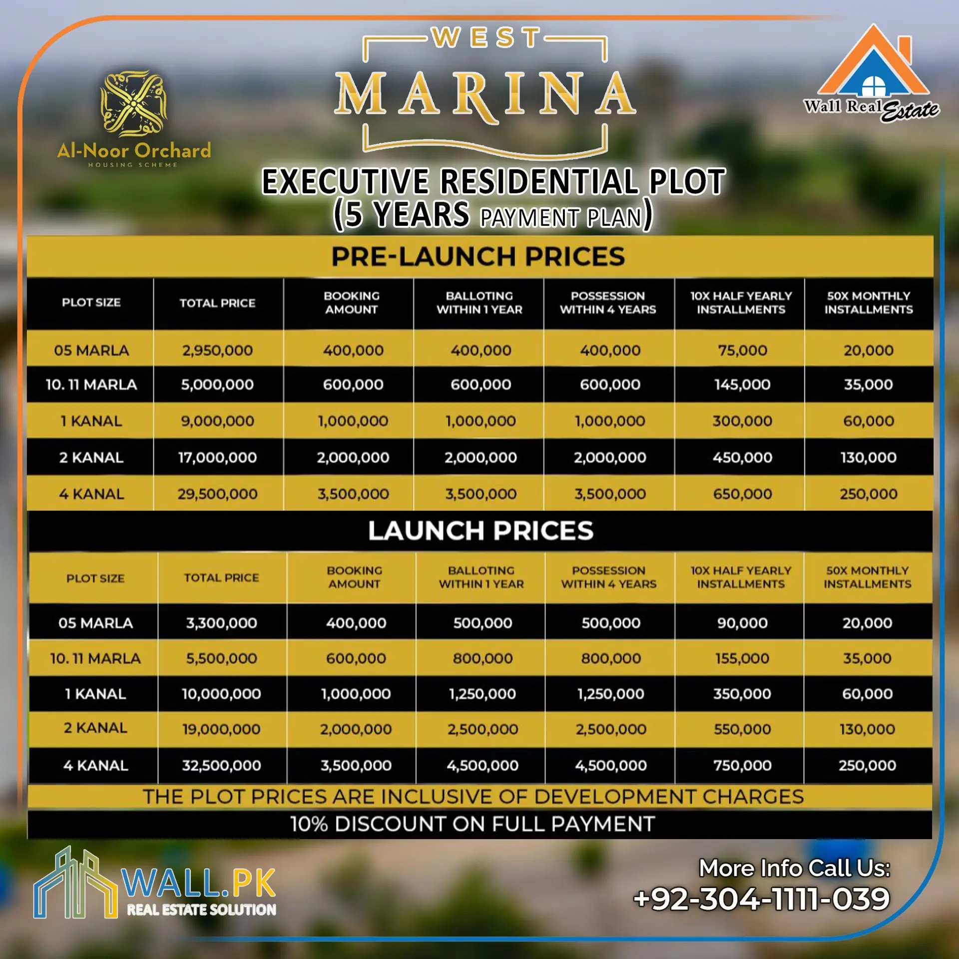 West Marina Paymet Plan