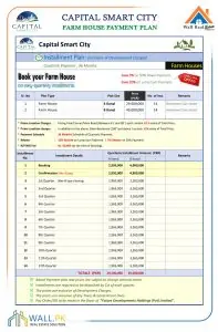 Payment Plan Farm Houses 4 8 Kanals Wef 17Dec19 Incl