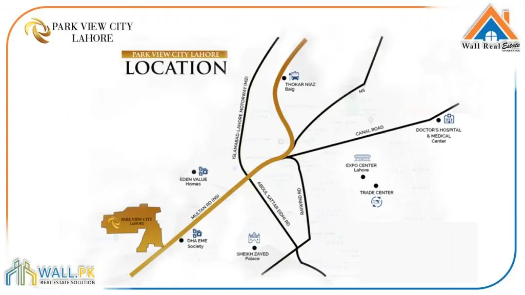Park View City Lahore Map