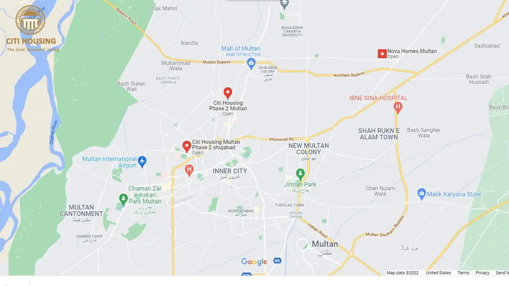 Citi Housing Multan Phase 2 Location