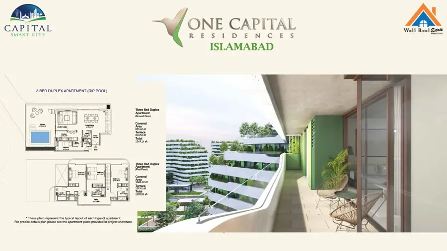 3-Bed And 4-Bed Duplex Apartments Layout Plan