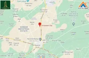 Al Kareem City Lahore Location Map