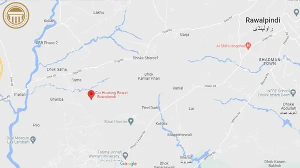 Citi Housing Rawalpindi Location Map