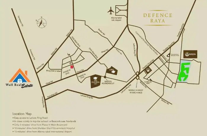 8 Green Defense Raya Apartments Location Map