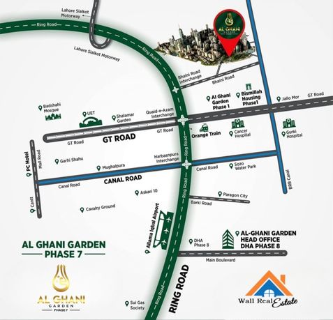 Al Ghani Garden Phase 7 Location Map