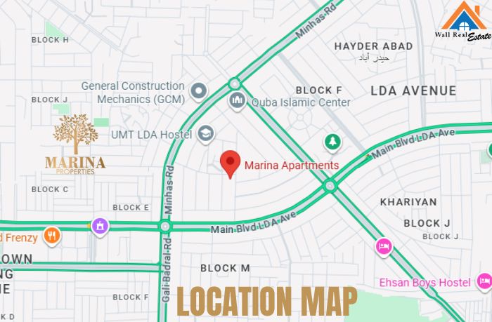 Marina Townhouses Location Map
