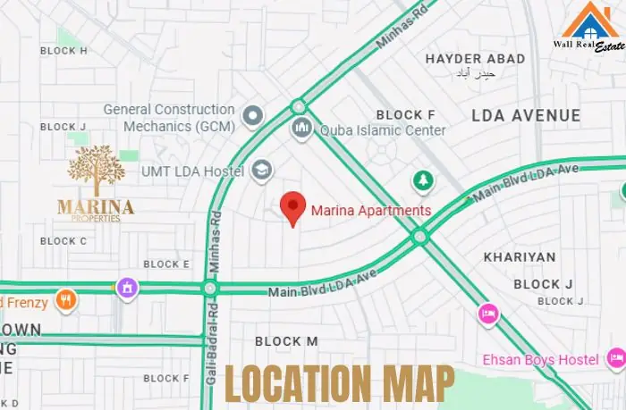 Marina Townhouses Location Map