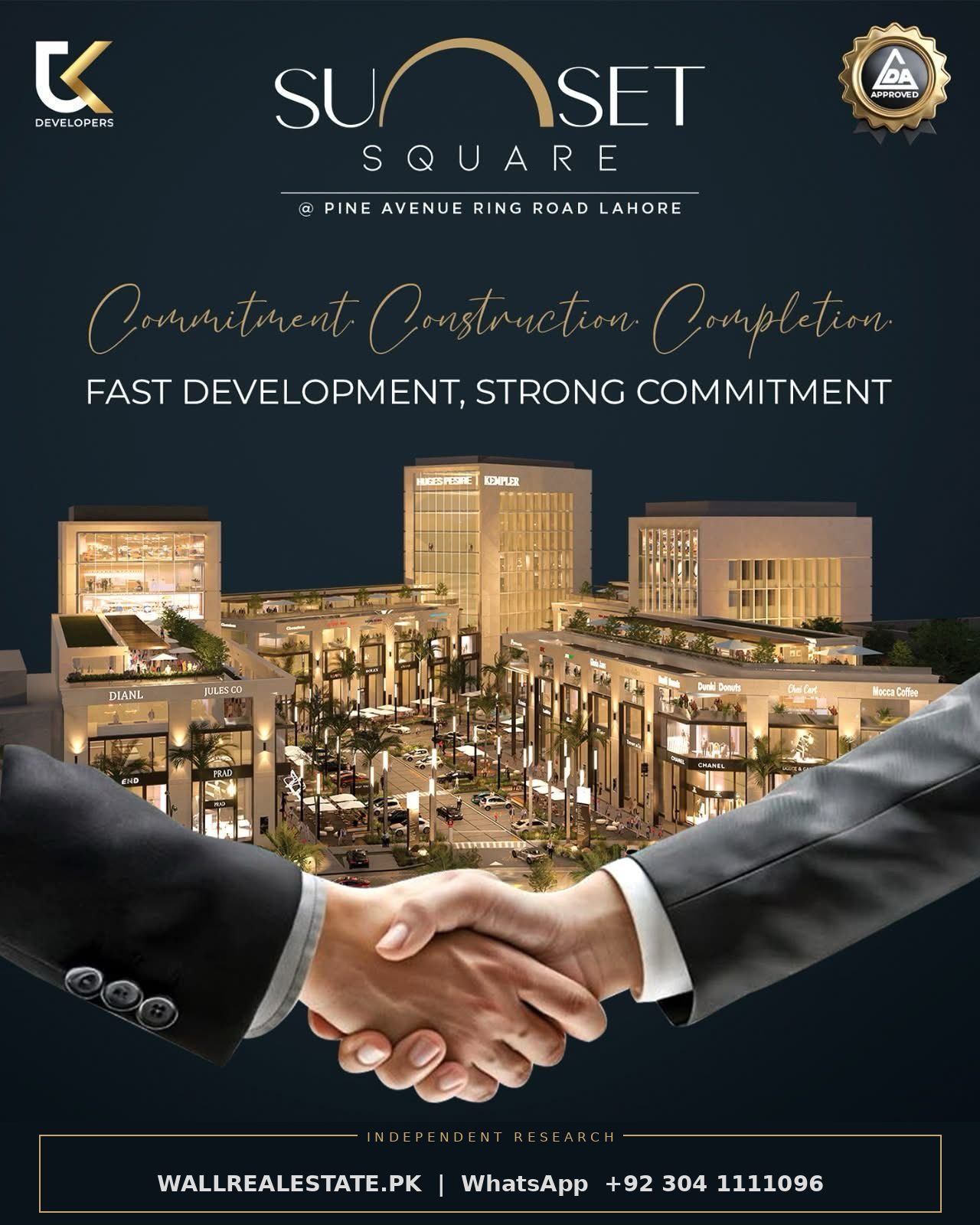 Sunset Square fast development and strong commitment marketing image